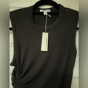 James Perse classic black midi body dress size 1